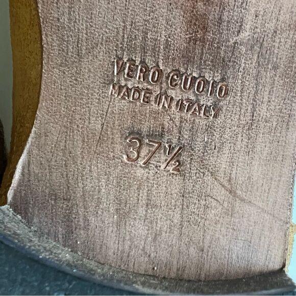 SAKS FIFTH AVENUE ITALY 10022 SHOES CAMEL SUEDE ANKLE BUCKLE BOOTS - Picture 8 of 14